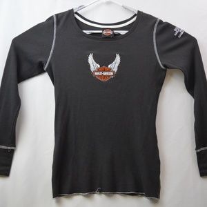 Harley-Davidson Women's Long Sleeve Knit Shirt Lar